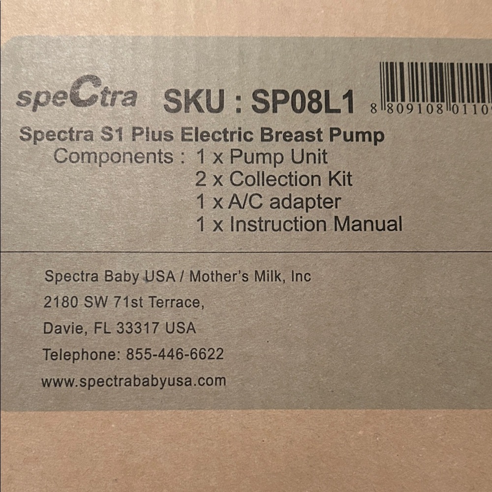 Spectra S1 Plus Electric Breast Pump - Gray